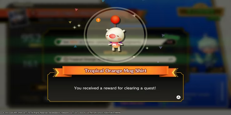 Tropical Orange Mog Shirt in Theatrhythm: Final Bar Line