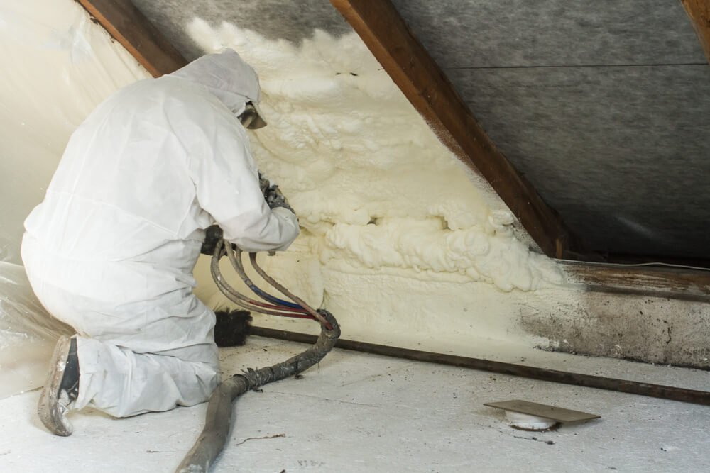 Attic air sealing insulation service in Pickering