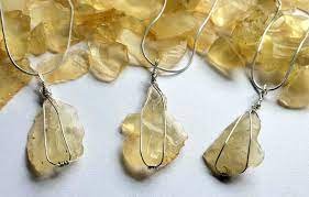 Delicate Silver Libyan Desert Glass Jewelry