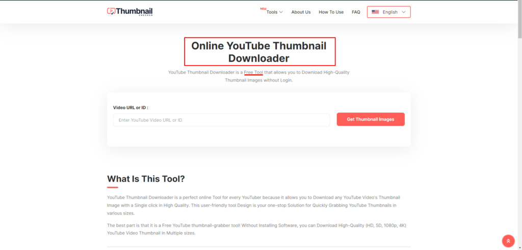  Online YouTube Thumbnail Downloader