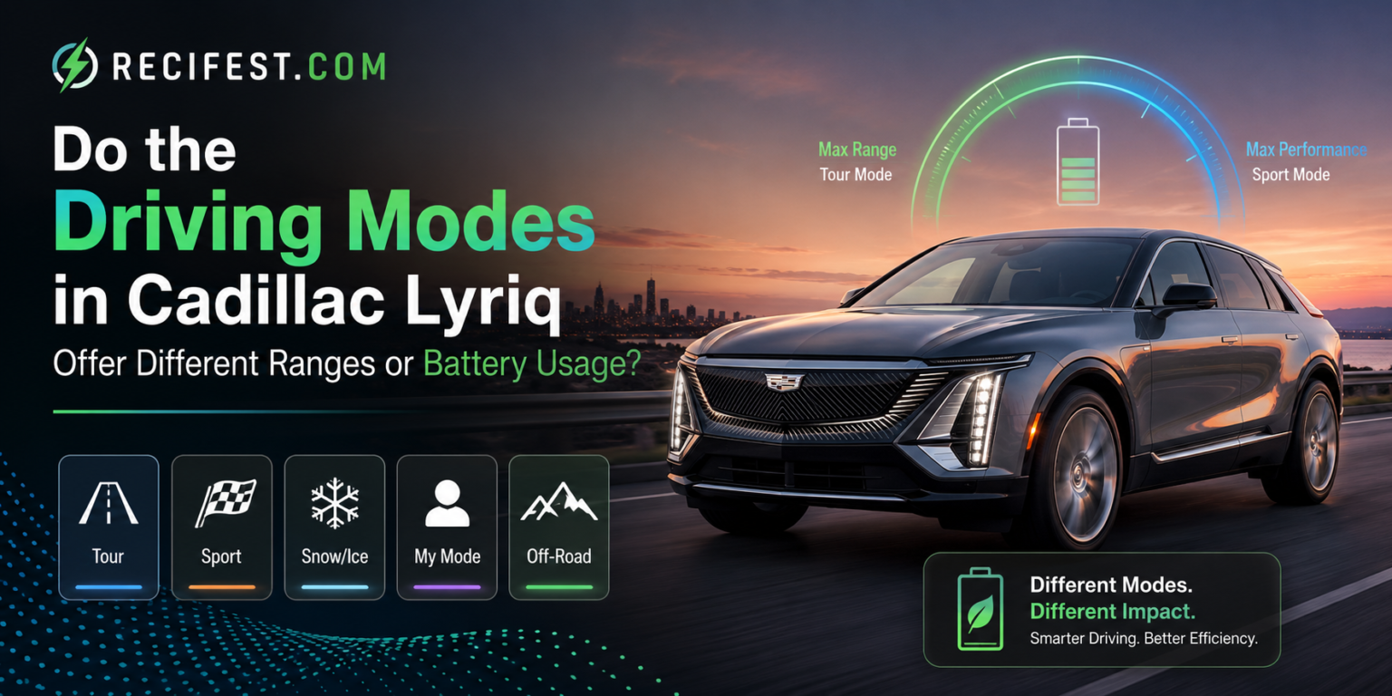 Do the Driving Modes in Cadillac Lyriq Offer Different Ranges or Battery Usage